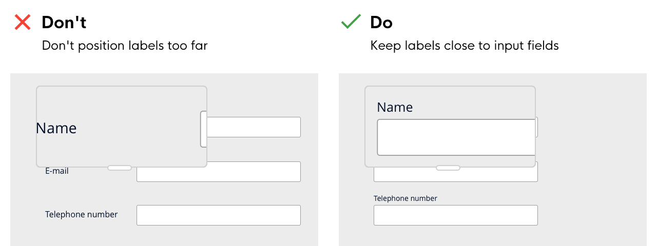 labels input visual impairment