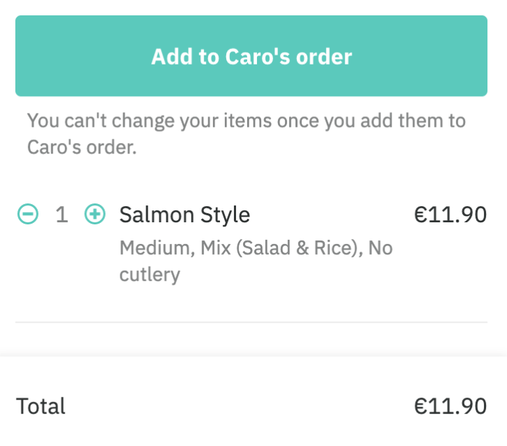 Order deliveroo ux