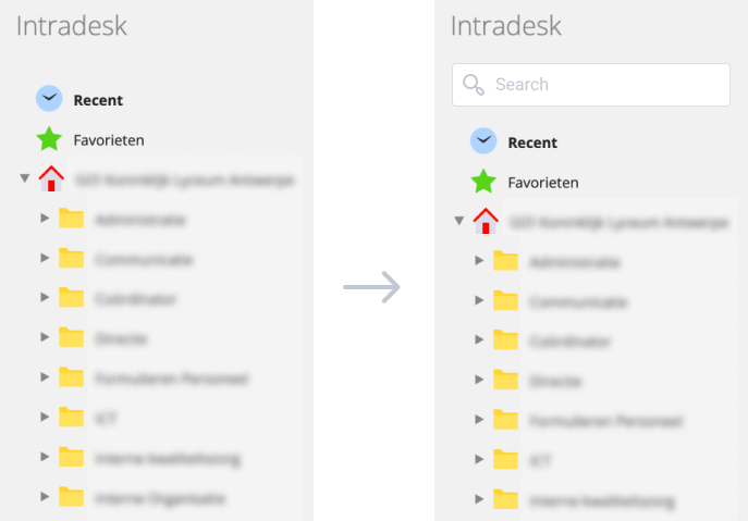 search function smart school UX