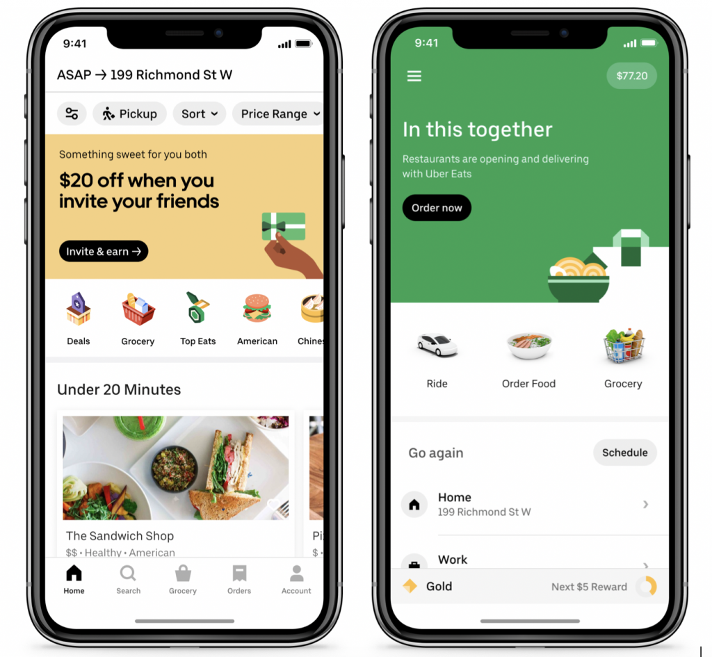 web app uber eats